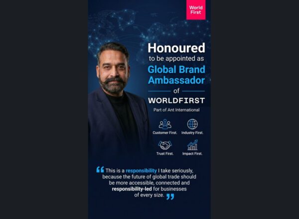 Sudeep Singh Named Global Brand Ambassador for WorldFirst