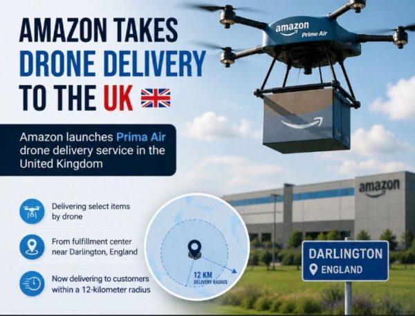 Amazon Launches Prime Air Drone Delivery Service in the United Kingdom