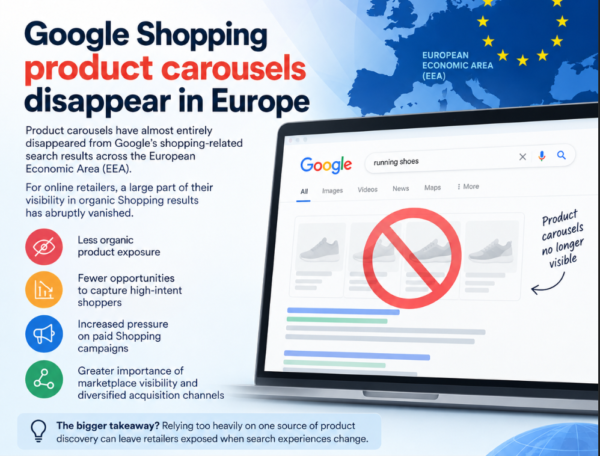 Google Shopping Product Carousels Disappear Across EEA, Creating New Visibility Challenge for Online Retailers