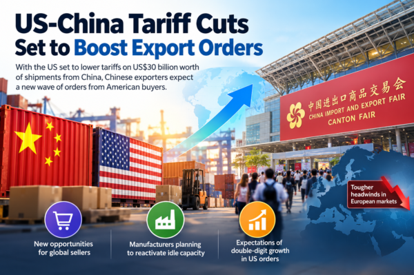 US-China Tariff Cuts Raise Export Growth Expectations as Chinese Manufacturers Anticipate New Orders